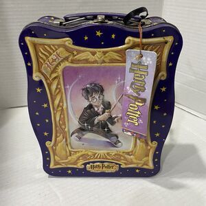 Harry Potter & The Sorcerer's Stone Tin Lunch Storage Box  2000 Vintage